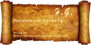 Herskovics Gizella névjegykártya